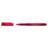 FABER CASTELL Stylo feutre pointe large 0,8 mm, corps transparent, encre rouge indlbile
