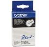 Ruban pour tiqueteuses Brother Ptouch - TC201 (noir-blanc)12 mm 